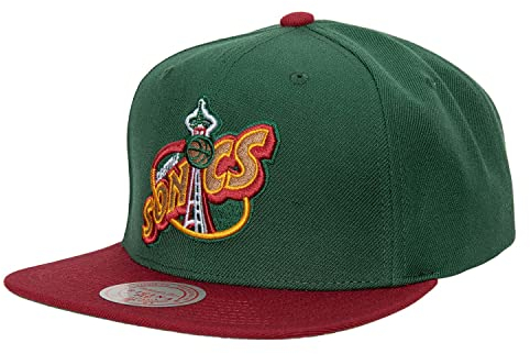 Mitchell & Ness Snapback Cap NBA Team 2 Tone 2.0 Seattle Supersonics Green/red