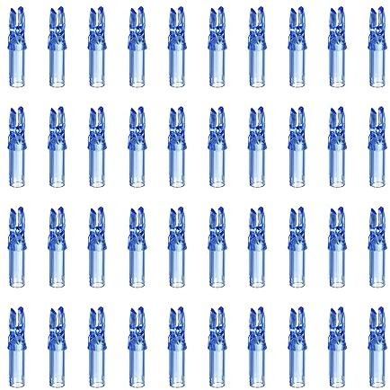 PATIKIL Tir Arc Flèche Encoches 6.2mm 0.244, 40 Paquet Insére Flèche Encoche Remplacement pour Tournage, Clair Bleu
