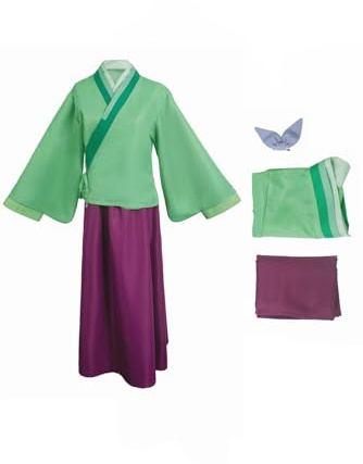 BAEHEU Maomao Costume de cosplay pour femme, motif de Hanfu The Apothecary Diaries, tenue anime, Halloween, carnaval, vert, taille XL