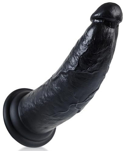 30 * 7.4cm Dicker Riesen Schwarz Dildo, XXL Anal Dildo mit Doppelter Dichte Silikon ohne Hoden für tieferes und schnelleres, Großer Monster Dildo Big Penis Sexspielzeug für Frauen Männer Gay Gaint