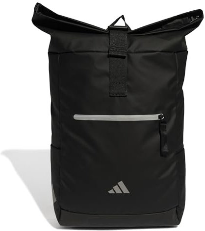 adidas Unisex ULTRAMODRN ROLLTOP BACKPACK BACK TO UNIVERISTY, Black/White, One Size