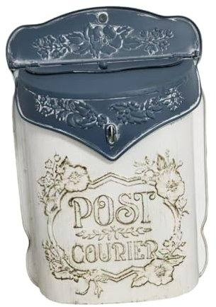 Folpus Boîte aux lettres murale vintage rétro facile à installer, boîte aux lettres en métal robuste pour cour, ferme, clôture, extérieur