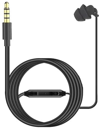 Wusideday Auriculares con Cable con micrófono, Auricular Mono Izquierdo y Derecho con micrófono, Escuchar música y Llamar, diseño de tapón de Silicona para Tableta, Laptop