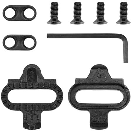 1 Set SPD Cleats, Schwarz Bike Fahrrad Schuhplattenset, SPD Schuhplatten für Indoor, Mountain Cycling und Outdoor Road Cycling, für Herren Damen Mountainbike Schuhe, Langlebig, rutschfest