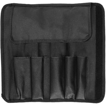 Borsa per coltelli, coltello da cuoco, borsa portatile in tela di cera, coltello da cucina, coltello impermeabile, 5 scomparti, portaposate per viaggi, valigetta per coltelli, 5 scomparti per cuochi