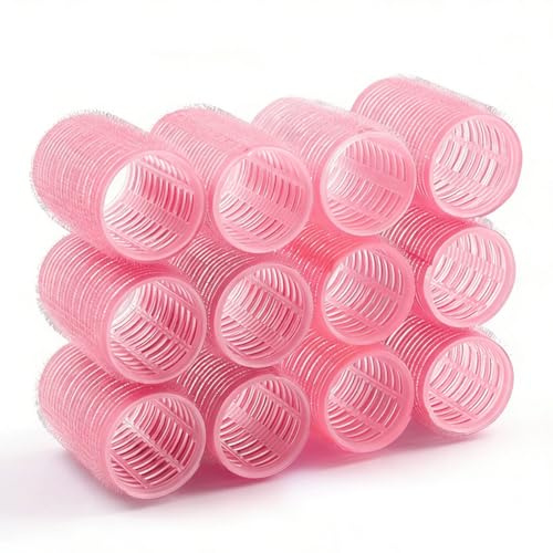 LAKPYN 12 Pezzi Bigodini Per Capelli, Bigodini per Boccoli Lunghi Corti Fai Da Te Per Donne E Bambini (2,5cm)
