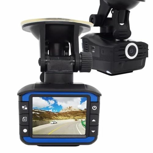 BFJNFPBEU Caméra embarquée 2 en 1 avec détecteur de Radar, enregistreur de Voiture HD 1080P avec Alerte de Vitesse, Vision Nocturne, Enregistrement en Boucle, écran 2,0