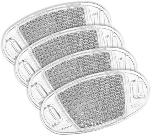 Xthrotsenk Juego de 4 reflectores para bicicleta, bicicleta de montaña, ojos de gato, a prueba de roturas, con clip de metal, radios, juego de reflectores para bicicletas de carretera y bicicletas de