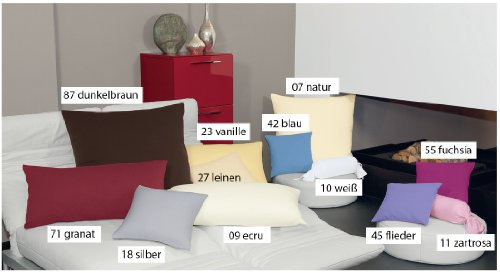 Janine Mako-Feinjersey Kissenbezüge Nackenrollenbezug Classic Jersey 5007, Größe:15 x 40 cm (Nackenrolle), Farbe:blau 42