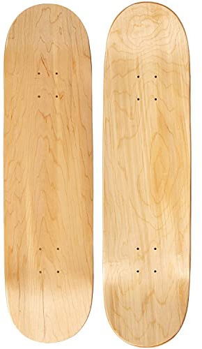 Moose Blank Skateboard Deck - Premium 7-Ply Maple Construction, Natural Wood, 8.75
