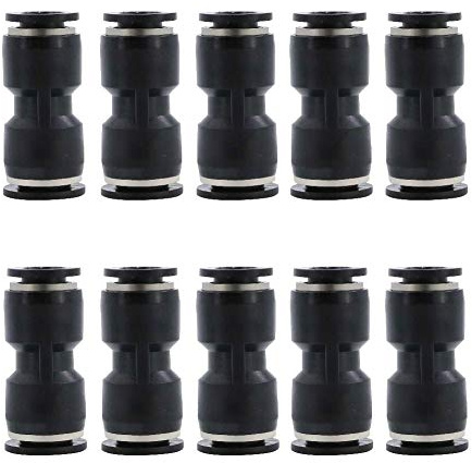 Beduan Pneumatic Push to Connect Fitting, 3/8 x 3/8 Tube OD Straight Quick Adapter Air Fitting （Pack of 10）