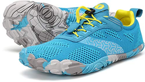 Joomra Barefoot Shoes for Women Wide Toe Box Zero Drop Sneakers, Blue, 8.5