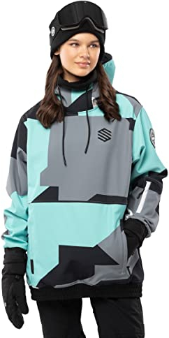 SIROKO - Chaqueta de Nieve para Mujer W1-W Ushuaia - S - Turquesa/Gris