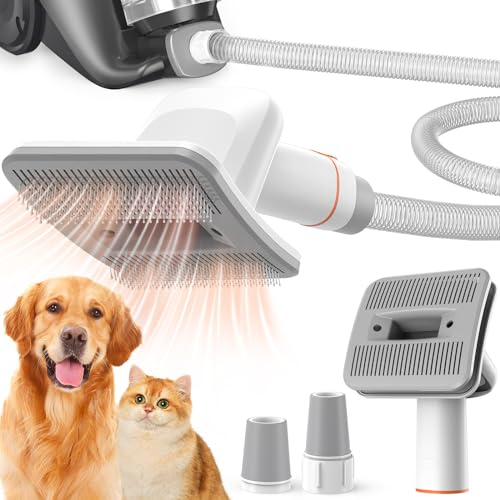 Afloia Spazzola per cani, Spazzola per Gatti, Kit Innovativo per la toelettatura dei Animali Domestici, con Adattatore e 1-1.5'' tubi flessibili