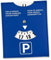 pubblimania Parkscheibe Maxi Blau Luxusmodell für den Einsatz ganz Europa - Parkplatz Ankunftszeit. Weiches Kunstleder, 10,5 x 13 cm (blaue Kunstleder-Zeitscheibe)