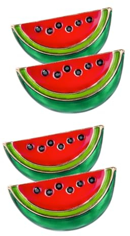 VALICLUD Lot de 10 broches pastèque pour pull - Pour femme - Avec pastèque - Clips pour cardigan - Pinces à châle - Rouge, 3.50X1.80X1.00CMx2pcs, Métal, No Gemstone