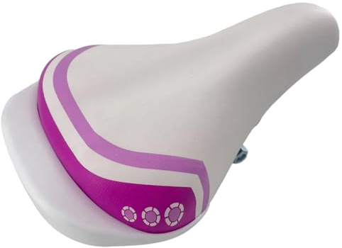 EIRONA Selle de vélo large pour vélo d'enfant 12 14 16 18 pouces, selle de rechange confortable pour vélo de fille, convient pour tige de selle de 22,2 mm, accessoires de vélo pour enfant, rose