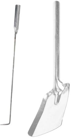 Hemobllo Palas Para Chimenea Pala Para Fogatas y Herramientas Para Chimeneas Para Campamento y Uso Al Aire Incluye Atizador Para Ceniza