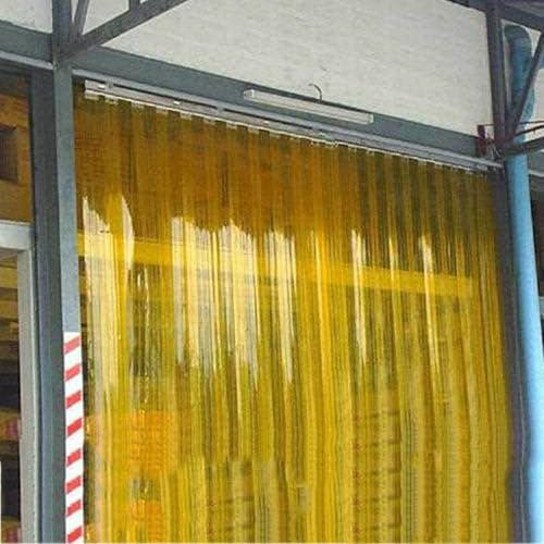 Cortina de Tiras para Puerta, Cortina divisoria de PVC Transparente para Garaje, balcón y pérgola, Cortina de Vinilo Impermeable (120 x 350 cm)