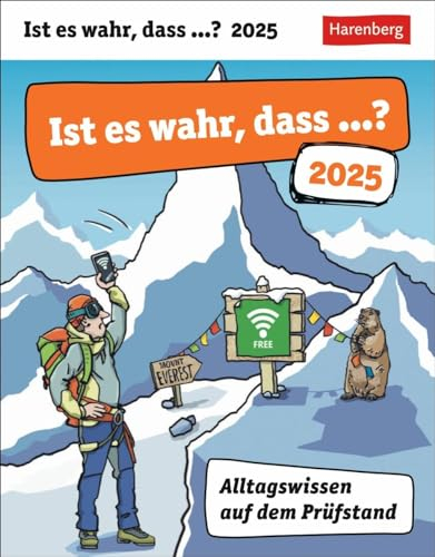 Ist es wahr, dass ...? Tagesabreißkalender 2025 - Alltagswissen auf dem Prüfstand: Interessanter Tischkalender mit täglichem Alltags-Wissen. ... zum Aufstellen (Wissenskalender Harenberg)