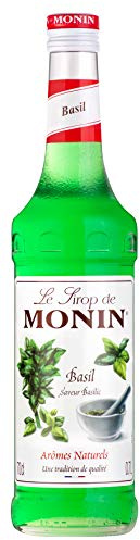 MONIN Premium Basil Syrup 700ml for Cocktails and Mocktails. Vegan-Friendly, Allergen-Free, 100% Natural Flavours. Sugar Syrup