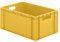 Bac gerbable parois et fond pleins, jaune, 600 x 400 x 270 mm (l x l x h), Volume: 51 l, en polypropyléne alimentaire