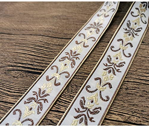 ANWUYANG Huabian Jacquard WOV Thyn Ethnique Géométrie Multicolore Garniture en Dentelle en Dentelle, 3cm 1 Mètres DIY Tissu De Décoration Textile À Domicile (Color : #6)