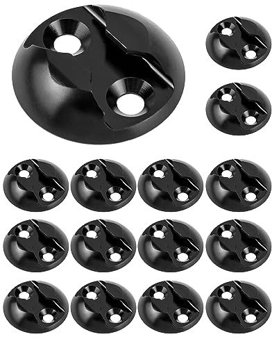 QWORK® 15 piastre di ancoraggio per binari dell'aeroplano, punto di ancoraggio per aeroplani, camper, furgoni, ambulanze, ecc. - un modo flessibile per fissare i carichi (45 mm)