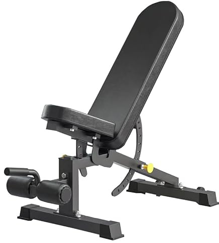 PullUpFitness Gamme PRO - Banc de musculation Professionnel Réglable | 90 degrés, inclinaison, décliné, plat