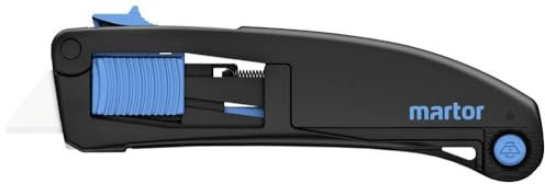 MARTOR Coltello di sicurezza SECUPRO MAXISAFE con lama in ceramica e rientro automatico, cutter professionale per destrorsi e mancini, certificato GS