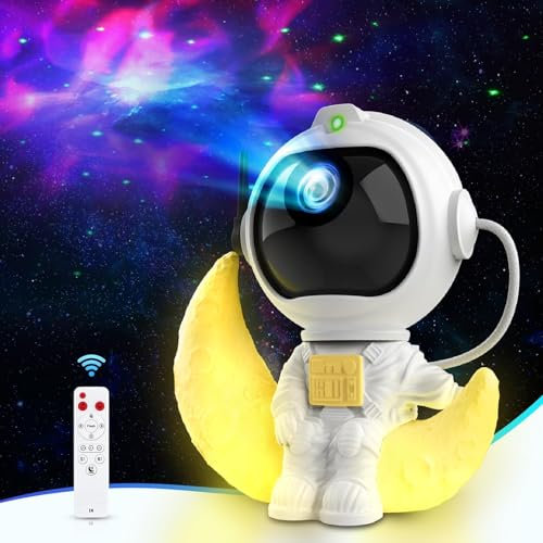 Kaishengyuan Astronaut Galaxy Projector,Star Night Light Projector with Bluetooth/Music Speaker/Timer/Remote Control,Ceiling Projector for Bedroom,Gaming Room, Party,Gifts for Kids and Adults