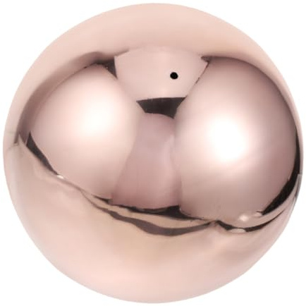 BESPORTBLE Sfera Decorativa in Acciaio Inox 304 Rosa Dorato, Globo Riflettente Cava da Giardino, Ornamento Specchiato per Esterni e Interni, Diametro 138 Mm, Resistente e Luminosa