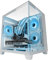 Mars Gaming MC-3CM, Gaming MicroATX Gehäuse, 3D-Panoramasicht mit Dreifach-Tempered-Glas, Doppelkammert-Seitenaufbau, Vollständige Unterstützung Wasserkühlung, Kabelmanagement, PC-Minigehäuse, Weiß