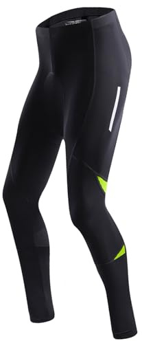 HUIOP Pantalones de Montar Pantalones de Ciclismo para Hombre con Calidez de Felpa Acolchado 3D Absorbe el Sudor Transpirable para Montar en Invierno Pantalones de Bicicleta de montaña para Hombres