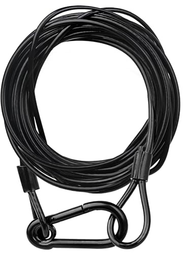 jindaaudio Säkerhetskabel för belysning med öglor (1-pack), 25 kg lastkapacitet, scensäkerhetskabel, svart säkerhetskedja för upphängning i fackverk, rostfritt stållina (diameter 3 mm/0,12 tum, längd