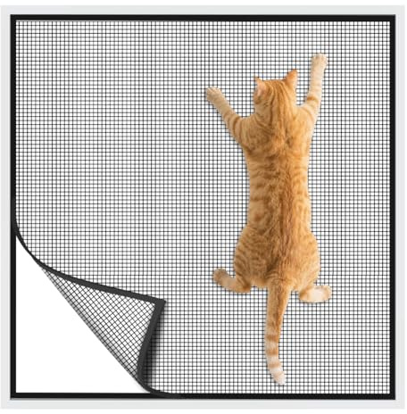 Mosquitera para ventana a prueba de gatos, protección para ventanas de gatos sin perforación, protección contra insectos para todas las ventanas, red antimosquitos, red para gatos, rejilla para