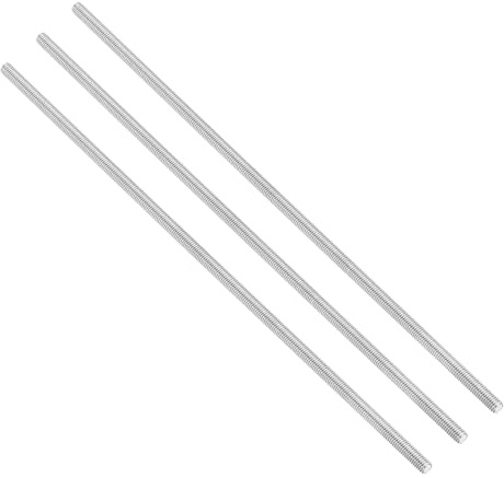 PATIKIL #10-32 UNF 304 Stainless Steel Fully Threaded Rod, 3Pcs 7.9 Length Long Threaded Screw Right Hand Threads All Threaded Rod Studs for Anchoring Bolt, Clamps, Hangers and U-Bolts