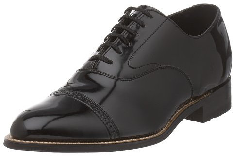 Stacy Adams Herren Concorde Oxford, schwarzer Lack, 48 EU