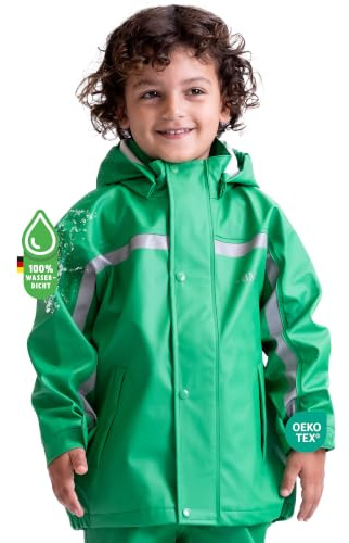 BMS Kinder Regenjacke Softskin Buddeljacke Grün-128