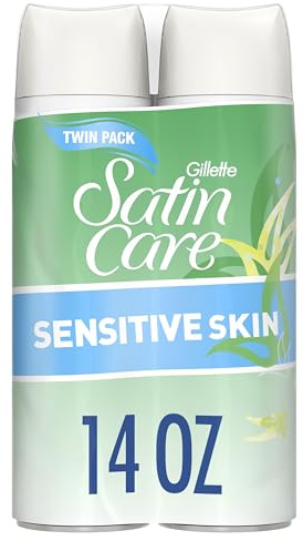 Gillette Venus Satin Care Sensitive Skin Shave Gel for Women, 7 Oz, Pack of 2