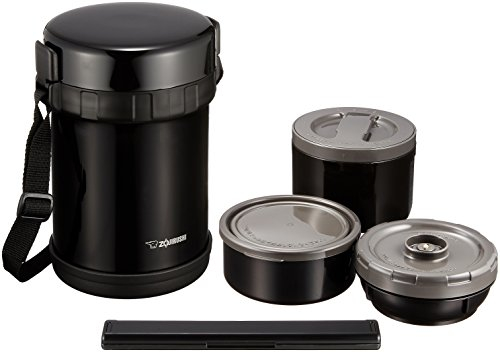 Zojirushi - Boîte à repas en acier inoxydable thermique BENTO BAKO | SL-GH18-BA (import du Japon)