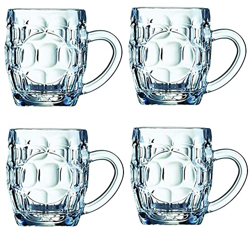 Arcoroc Britannia Boccali da birra da 285 ml, per mezza pinta di birra, set da 4