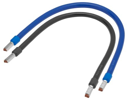 Embouts de cablage pré isolé - Connecteur électrique - Set De Cables De Connexion Avec Embout Sertie Bleu Noir H07Vk 10 mm ² 0,26M - Debflex - 707741