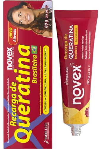 Novex, Brazilian Keratin Recharge, Haarkur, nicht ausspülen, 80 g