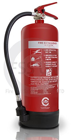 6 Litre Water fire extinguishers CE and BSI Kitemarked. Newly Manufactured. Ideal for Boats Kitchens, Restaurants, Offices, Warehouses, Hotels and All Solid Fires.