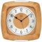 AMS 5804/18 Wanduhr Funk Funkwanduhr analog Holz Buche massiv mit Glas
