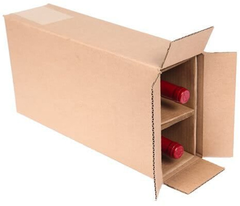 SpiritedShipper Two Bottle Wine Shipper - Kraft (10 Boxes and Inserts)