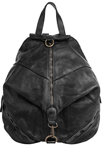 Samantha Look Rucksack Echt Leder Damen | Vintage Backpack im Used-Look, City-Rucksack | 020015