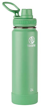 Takeya Actives Insulated Stainless Steel Water Bottle with Spout Lid, 24 Ounce, Mint
