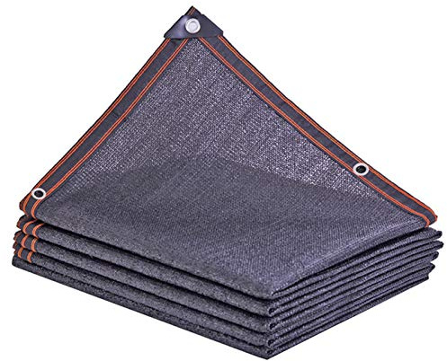 Geovne Malla Sombreadora Sun Net de 6 Pines,Solar Sombra Paño,Toldo Vela de Sombra Negra,Malla de Ocultación Anti-Âge,para Exteriores,Patio Trasero,Jardín,Granero,con Ojales (3x6m)